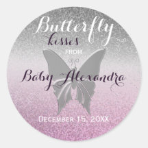 Fjärilpuss Glitter Lila Babyfest