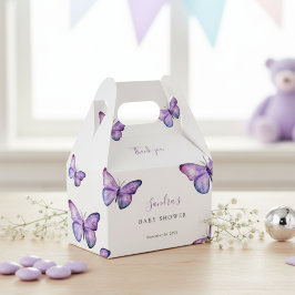 Fjärils Baby Shower Elegant Tack-skript   Presentaskar