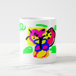 Fjärils blommor jumbo mugg