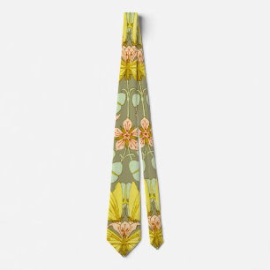 Fjärils blomster botanisk färgrik slips