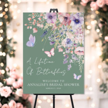Fjärils Bröllopsdusch med Vilda Blommor
