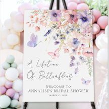 Fjärils Bröllopsdusch med Vilda Blommor