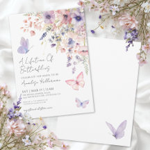Fjärils- Bröllopsdusch med vilda blommor