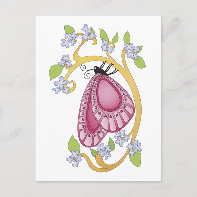 Fjärils kärlek vykort (Framsida)