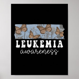 Fjärils Leukemi Medvetenhet Poster