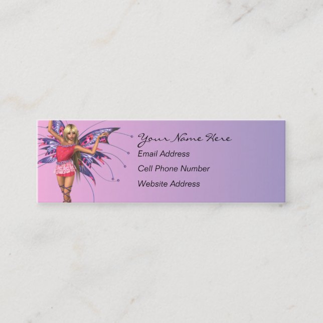 Fjärilsälvasmalan profilerar kortet mini visitkort (Framsida)