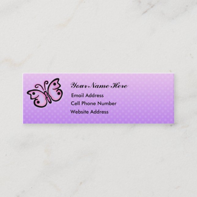 Fjärilsandesmalan profilerar kortet mini visitkort (Framsida)