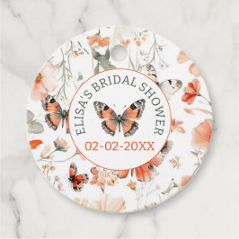 Fjärilsäng vattenfärg SKRÄDDARSYDD Bröllopsdusch Gåvor Etiketter