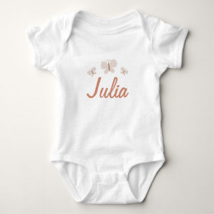 Fjärilsbaby-bodysuit med anpassad namn-t-shirt t shirt