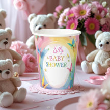 Fjärilsbabyflicka Pappersmugg