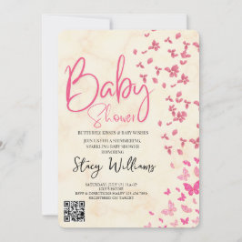 Fjärilsbabyshower Inbjudningar