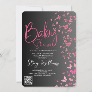 Fjärilsbabyshower Inbjudningar