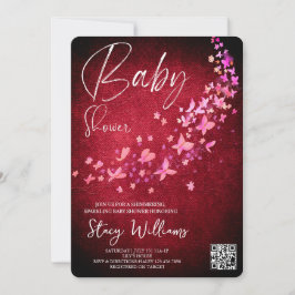 Fjärilsbabyshower Inbjudningar