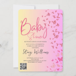 Fjärilsbabyshower Inbjudningar