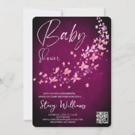 Fjärilsbabyshower Inbjudningar