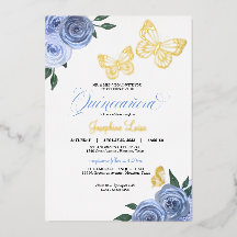 Fjärilsblå rosor Quinceanera Riktiga