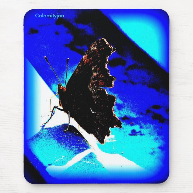 fjärilsblåttmousepad, Calamityjan Musmatta (Framsidan)