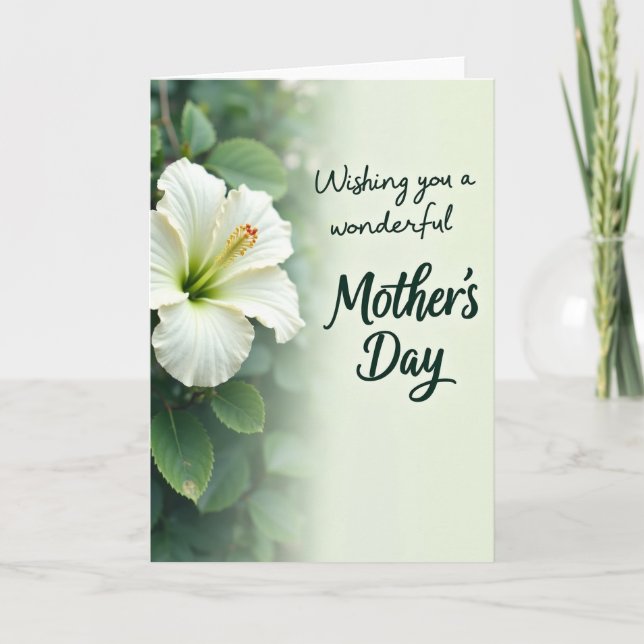 Fjärilsblommande Mor Dagen Kort (Framsida)