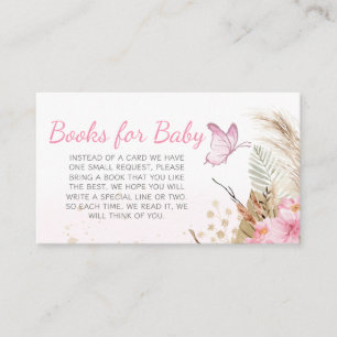 Fjärilsblommiga babyshowböcker för bebis tilläggskort