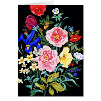 Fjärilsblommigt Hälsningskort