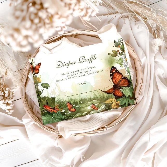 Fjärilsblommor blöja Lotteri Tilläggskort (Skapare uppladdad)