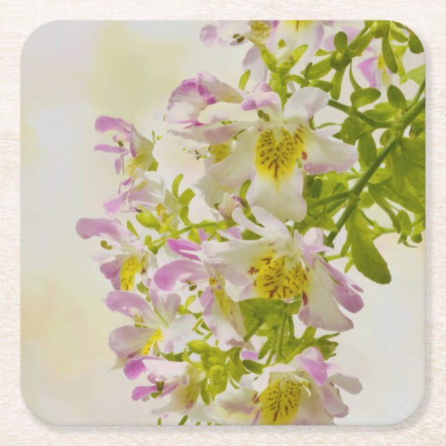 Fjärilsblommor Underlägg Papper Kvadrat (Framsidan)