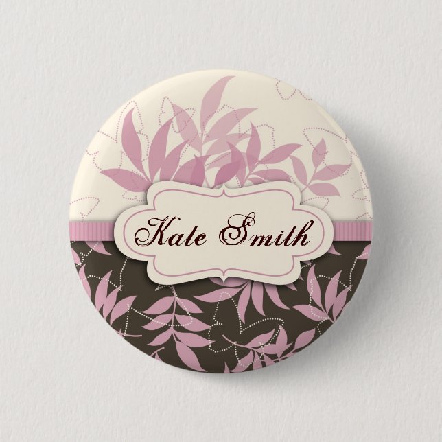 Fjärilsbrisnamn bricka knäppas knapp (Framsida)