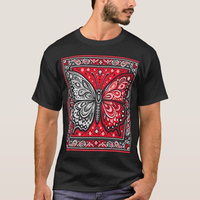 Fjärilschalsduk Paisley T Shirt (Framsida)