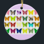 FjärilsCollage Julgransprydnad Keramik<br><div class="desc">FjärilsCollagedesign vid Victoria Lynn Hall.</div>