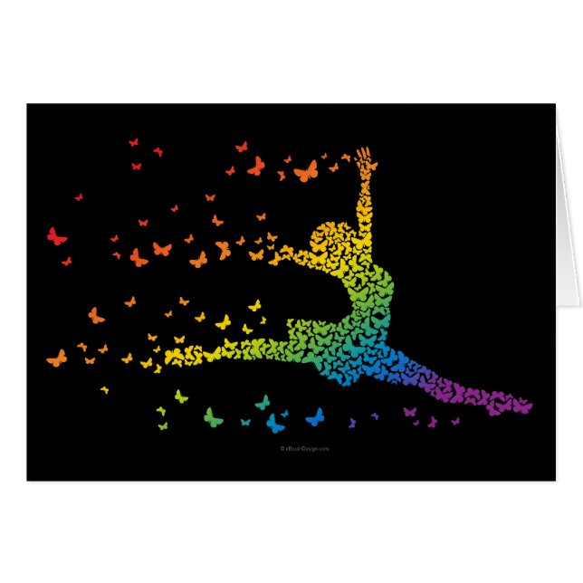 Fjärilsdansare Hälsningskort (Framsidan Horizontal)