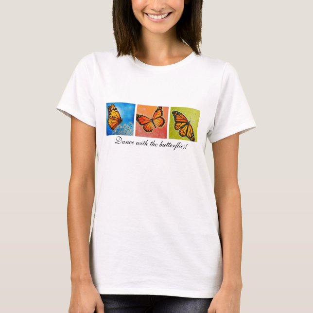 FjärilsdansT-tröja T-shirt (Framsida)