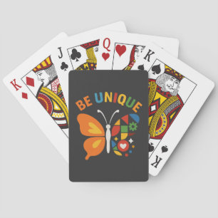 Fjärilsdesign med sanna färger casinokort