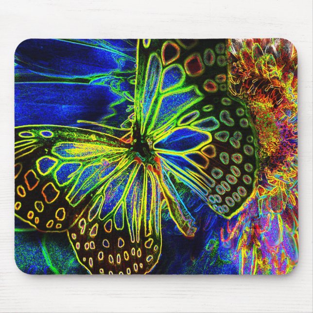 FjärilsDigital konst Mousepad Musmatta (Framsidan)