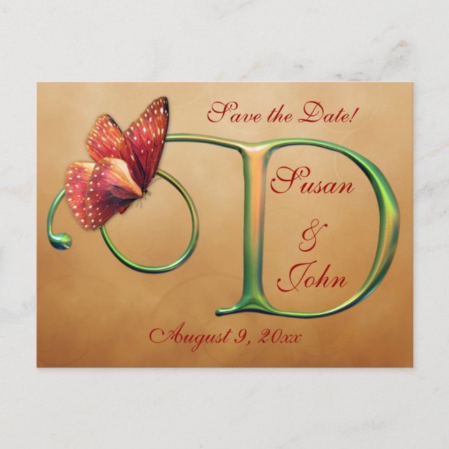 Fjärilsdrömmar Meddelande Vykort (Framsida)