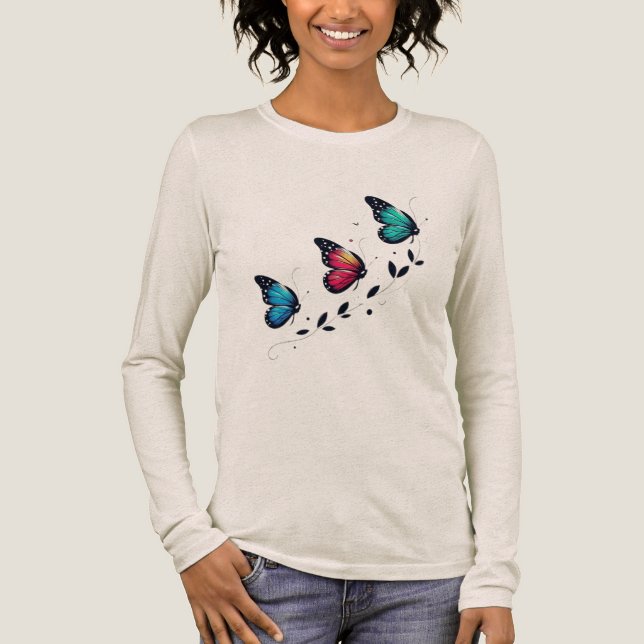 Fjärilsdrömmar Pastellvingar En Skön Uppstigning F T Shirt (Framsida)