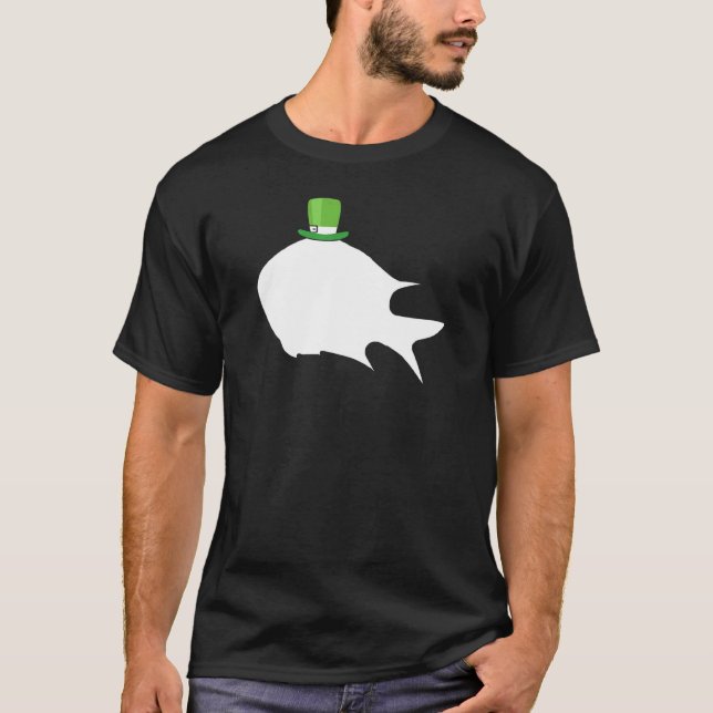 Fjärilsfisk Leprechaun Irländsk St Patrick Dag T Shirt (Framsida)