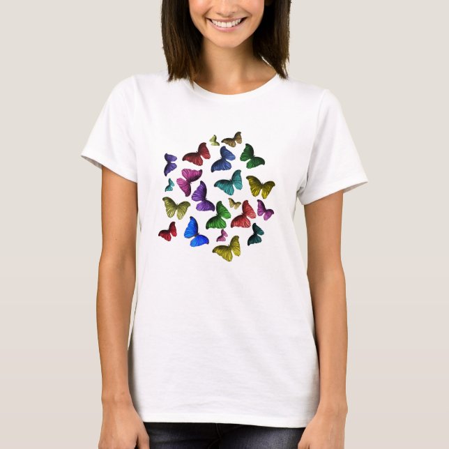 Fjärilsfjäril. T-shirt (Framsida)