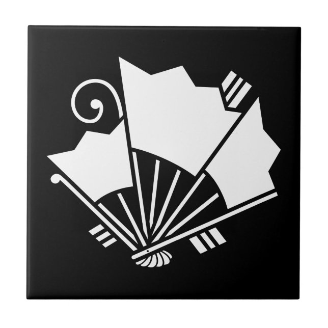 Fjärilsformade fläktar (Ageha) keramiska plattor Kakelplatta (Framsidan)