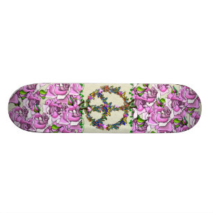 Fjärilsfredsymbol Skateboard Bräda 20,5 Cm