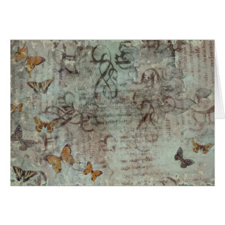 FjärilsGrunge. Hälsningskort