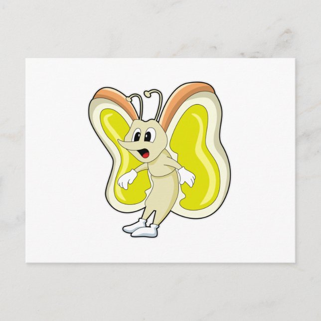 Fjärilsgul Vykort (Framsida)