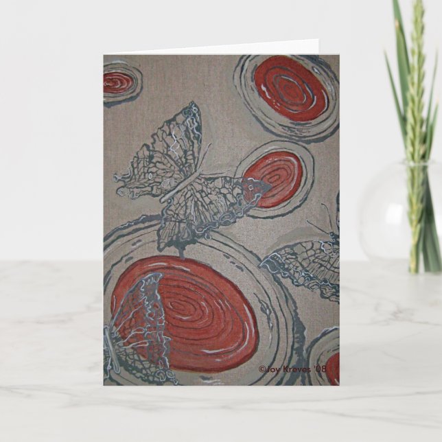 Fjärilshälsningkort Kort (Framsida)