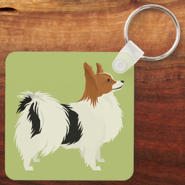 Fjärilshund Nyckelring (Baksida)