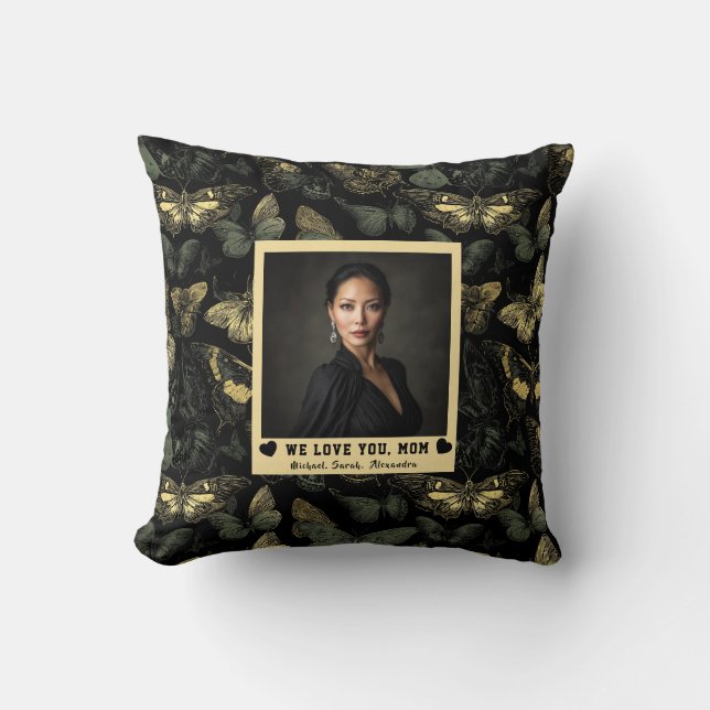 Fjärilskamouflage  Mamma Mummy Housewarming Unik Kudde (Framsida)