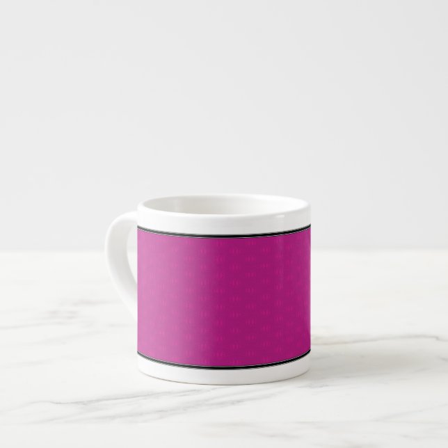 Fjärilskärlek | Magenta Spetsgräns Espressomugg (Framsida vänster)
