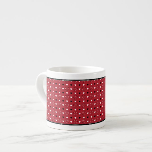 Fjärilskärlek | Röd Fjärilskärlekskant Espressomugg (Framsida vänster)