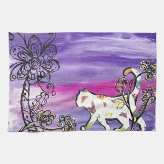 Fjärilskatt Kökshandduk