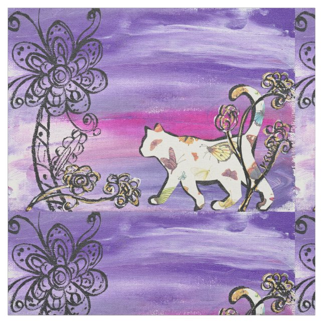 Fjärilskatt Tyg (Provkarta)