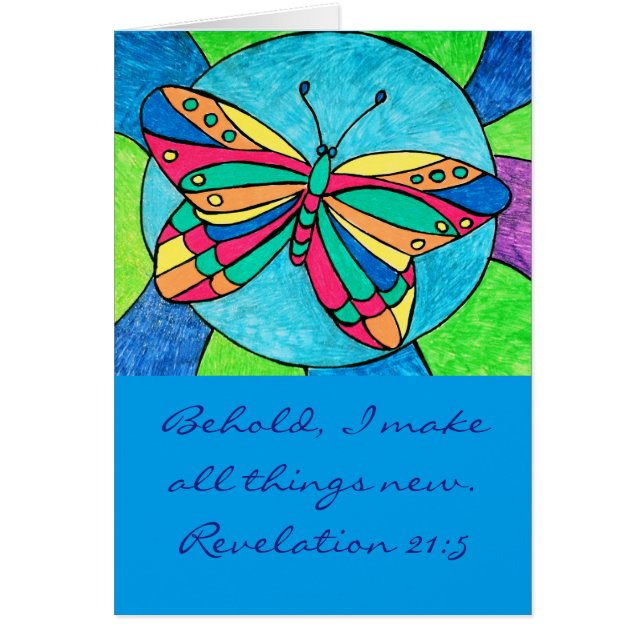 Fjärilskort Hälsningskort (Framsidan)