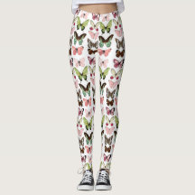 Fjärilslandsmönstrade Leggings